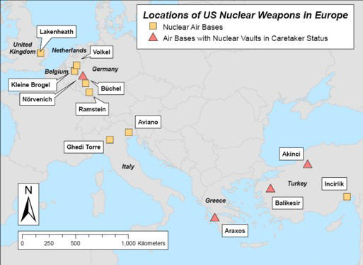the nuclear information project: us nuclear weapons in europe